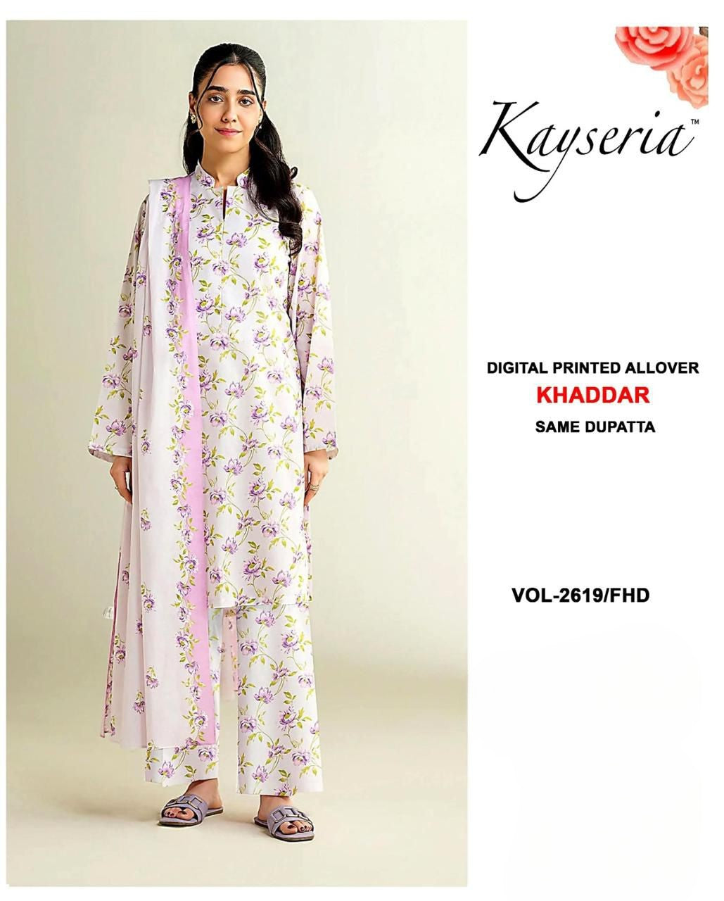 KEYSERIA- KHADDAR 3 PEICE SUIT