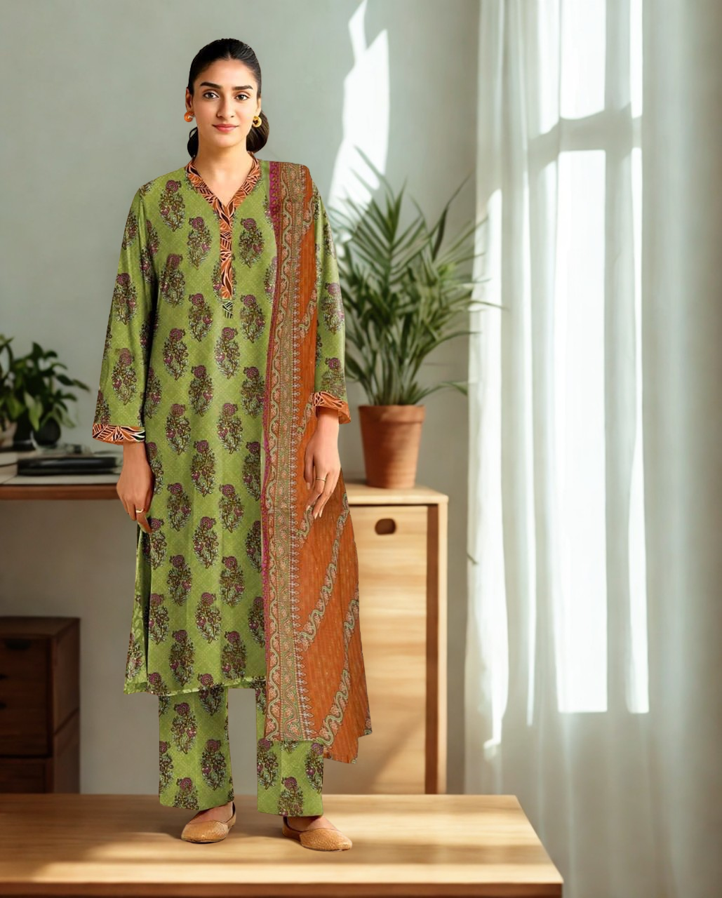 KEYSERIA KHADDAR 3 PEICE SUIT