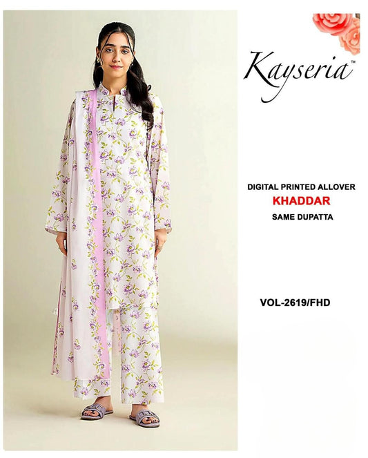 KEYSERIA- KHADDAR 3 PEICE SUIT